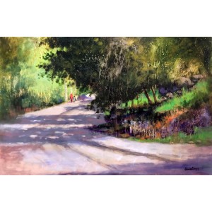 Tahir Bilal Ummi, 20 x 30 Inch, Oil on Canvas, Landscape Painting, AC-TBL-122 Tahir Bilal Ummi, 20 x 30 Inch, Oil on Canvas, Landscape Painting, AC-TBL-122